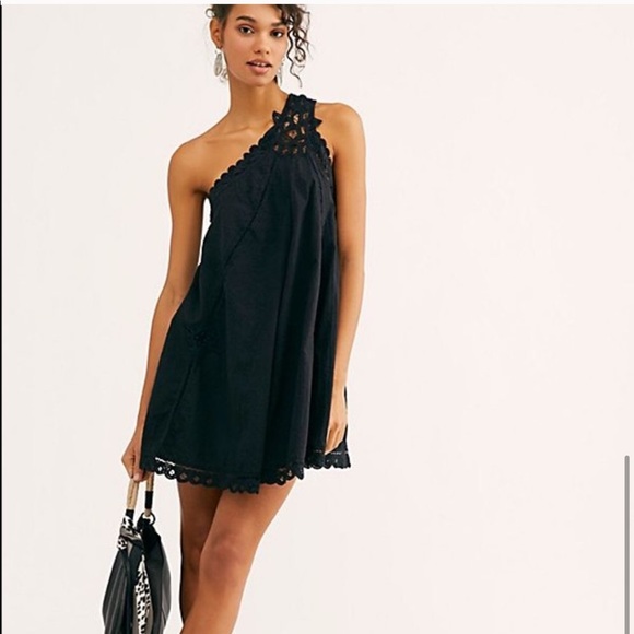Free People Billie Battenburg One-Shoulder Dress M - Picture 5 of 5